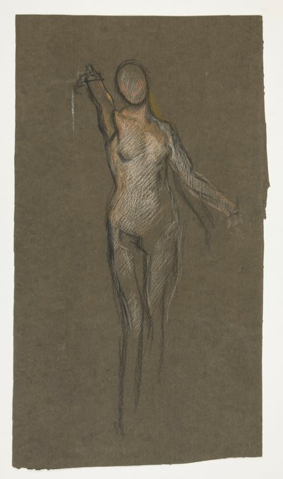 Studium dla postaci centralnej w autorstwa Edwin Austin Abbey