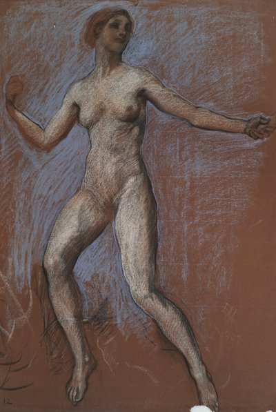 Studium dla figury 12 w południe dla autorstwa Edwin Austin Abbey