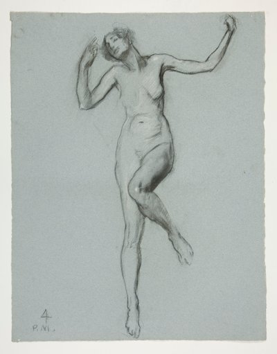 Studium dla figury godziny 16 w autorstwa Edwin Austin Abbey