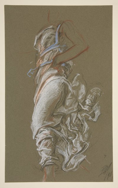 Studium dla liczby 7 rano w autorstwa Edwin Austin Abbey
