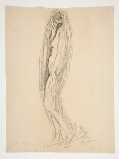 Studium dla liczby o godzinie 19:00 dla autorstwa Edwin Austin Abbey