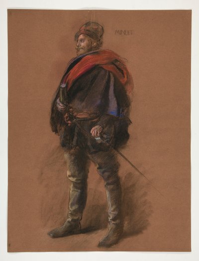 Studium do postaci kapitana Petera Minuita w autorstwa Edwin Austin Abbey