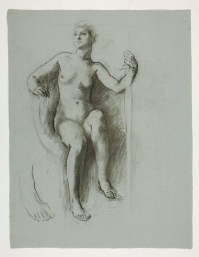 Studium dla postaci Geniusza Stanu, w autorstwa Edwin Austin Abbey