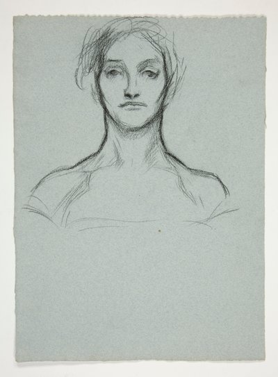 Studium na pastel (.2228): Portret młodej kobiety autorstwa Edwin Austin Abbey
