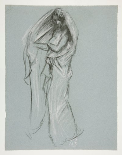 Studium dla liczby 4 rano(?) w autorstwa Edwin Austin Abbey