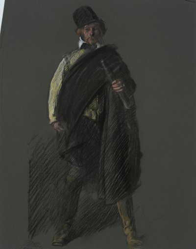 Studium do postaci kapitana Petera Minuita, w autorstwa Edwin Austin Abbey