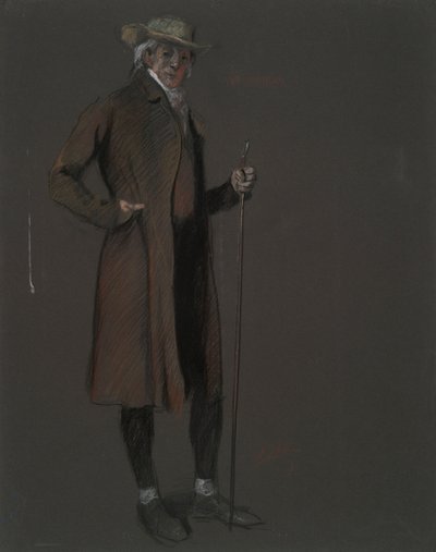 Studium do postaci Johna Bartrama, w autorstwa Edwin Austin Abbey
