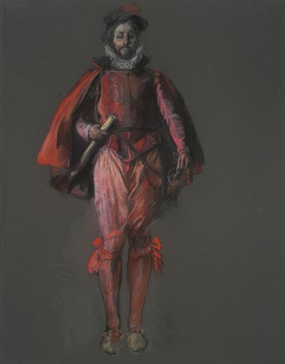 Studium do postaci Sir Waltera Raleigha, w autorstwa Edwin Austin Abbey