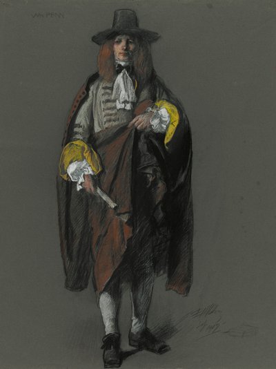 Studium do postaci Williama Penna w autorstwa Edwin Austin Abbey