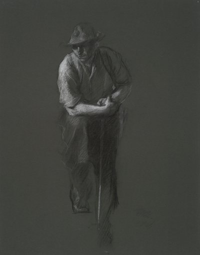 Studium postaci robotnika(?), w autorstwa Edwin Austin Abbey