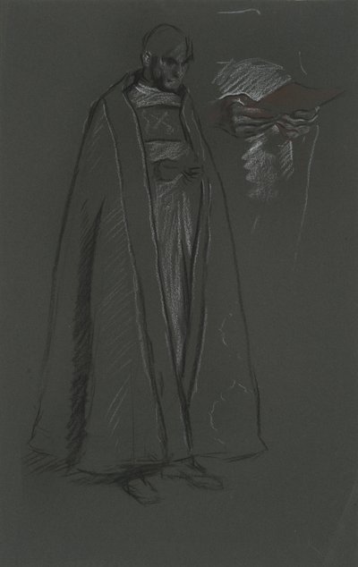 Gabinet biskupa do koronacji Edwarda VII autorstwa Edwin Austin Abbey