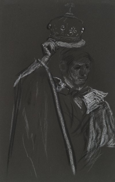 Studium Peer do koronacji Edwarda VII autorstwa Edwin Austin Abbey