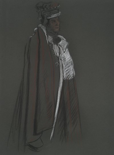 Studium Peer do koronacji Edwarda VII autorstwa Edwin Austin Abbey