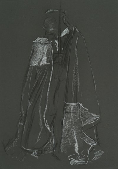 Studium Peer do koronacji Edwarda VII autorstwa Edwin Austin Abbey