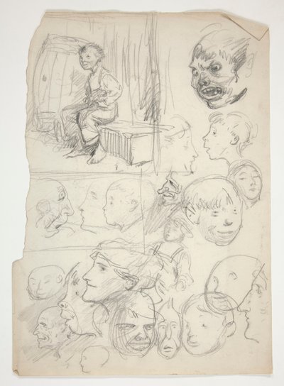 Studium chłopca, studium twarzy autorstwa Edwin Austin Abbey