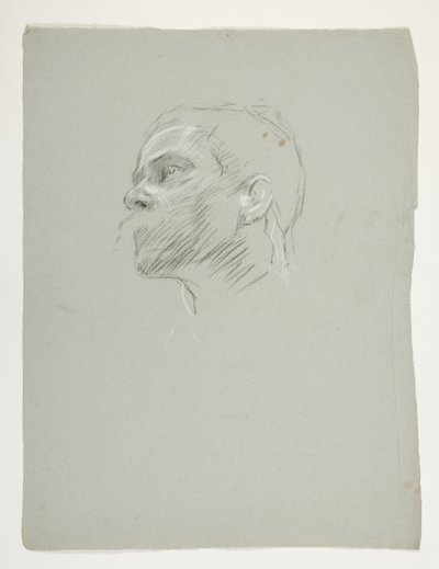 Studium głowy dla króla Artura autorstwa Edwin Austin Abbey