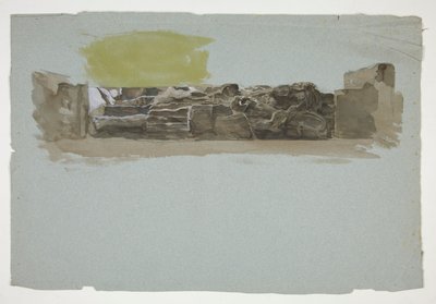 Studium kamiennego muru autorstwa Edwin Austin Abbey