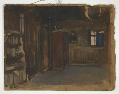 Studium wnętrza autorstwa Edwin Austin Abbey