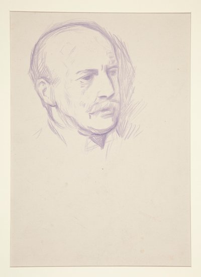 Gabinet, portret głowy mężczyzny, portret koronacyjny Edwarda VII autorstwa Edwin Austin Abbey