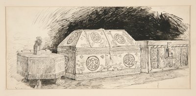 Trzy kasetony, od kupca weneckiego autorstwa Edwin Austin Abbey