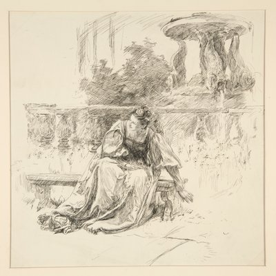 Podarty list z aktu I, scena II, Dwóch dżentelmenów z Werony autorstwa Edwin Austin Abbey