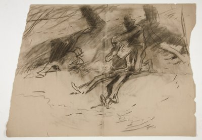 Dwie postacie - (niezidentyfikowana ilustracja) autorstwa Edwin Austin Abbey