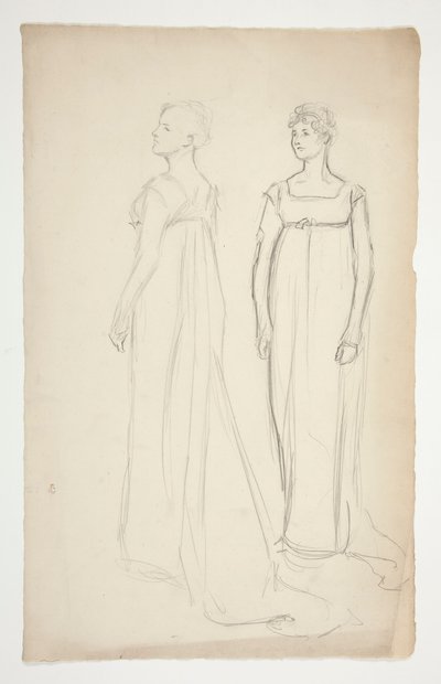 Dwa studia kobiety w grecko-rzymskim stroju autorstwa Edwin Austin Abbey