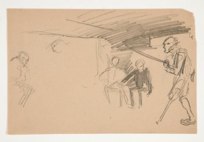 Niezidentyfikowana ilustracja dla Olivera Goldsmitha autorstwa Edwin Austin Abbey