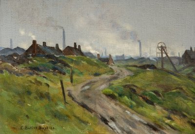 Black Country Landscape (olej na płótnie) autorstwa Edwin Butler Bayliss