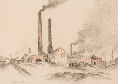 Cegielnia (pastel na papierze) autorstwa Edwin Butler Bayliss