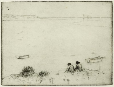 Szkicowanie nad morzem (akwaforta) autorstwa Edwin Butler Bayliss