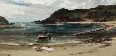 Przystań pod wzgórzem (Anglesey) autorstwa Edwin Ellis