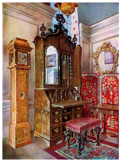 Zespół mebli z początku XVIII wieku, 1910 r. autorstwa Edwin Foley