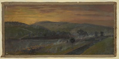 Ucieczka Armii Wirginii, dowodzonej przez generała Lee, przez rzekę Potomac w pobliżu Williamsport autorstwa Edwin Forbes