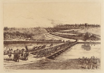 Mosty pontonowe autorstwa Edwin Forbes