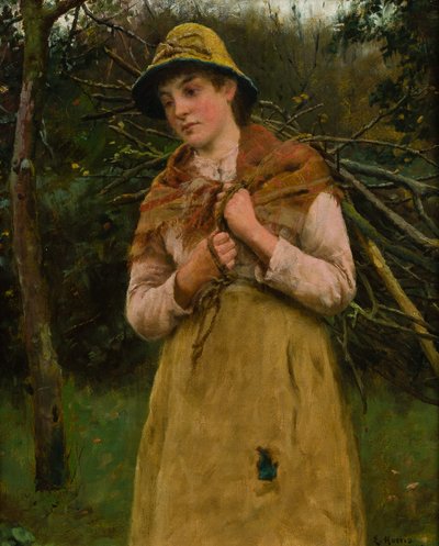 Zbieranie patyków autorstwa Edwin Harris
