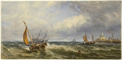 Widok na wybrzeże z wysyłką autorstwa Edwin Hayes