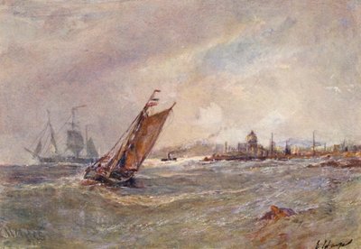 St Peter Port, Guernsey (druk kolorowy) autorstwa Edwin Hayes