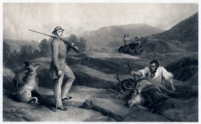 Polowanie na jelenia księcia Alberta, połowa XIX wieku autorstwa Edwin Landseer