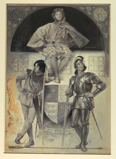 Pages and Knights, Frontispiece do „Człowieka pod bronią” autorstwa Edwin Howland Blashfield