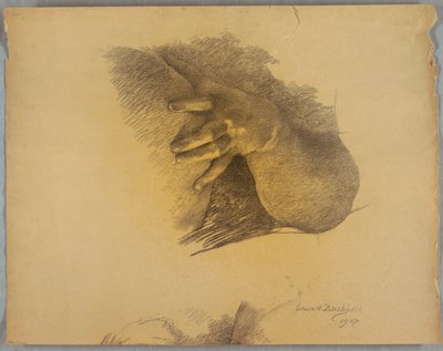 Studium ramienia i dłoni autorstwa Edwin Howland Blashfield