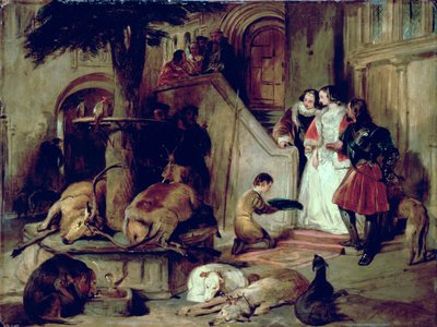 Dziedziniec w dawnych czasach autorstwa Edwin Landseer