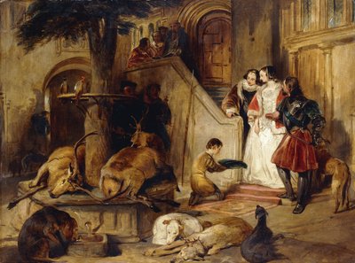 Dziedziniec w dawnych czasach, autorstwa Edwin Landseer