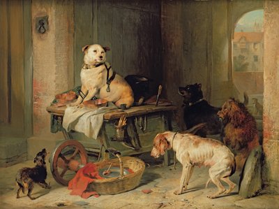 Jack w biurze, ok. 1833 r. autorstwa Edwin Landseer