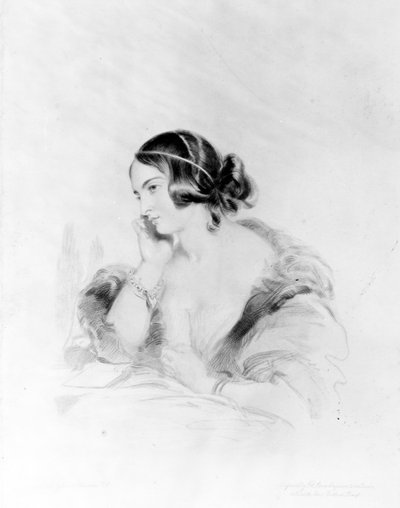 Caroline Norton, grawerowana przez Fredericka Christiana Lewisa, 1838 autorstwa Edwin Landseer