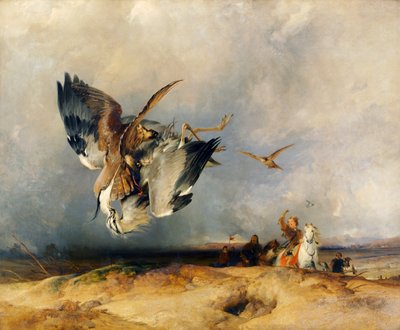 Hawking w dawnych czasach, ok. 1831 r. (olej na płótnie) autorstwa Edwin Landseer