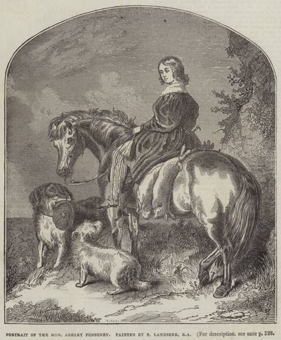 Portret czcigodnej Ashley Ponsonby autorstwa Edwin Landseer
