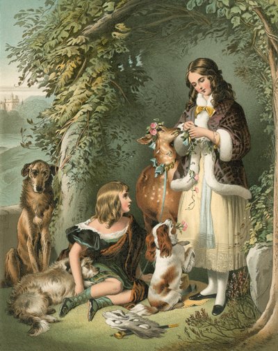Markiz Stafford i Lady Evelyn Gower (Dzieci Sutherland) autorstwa Edwin Landseer