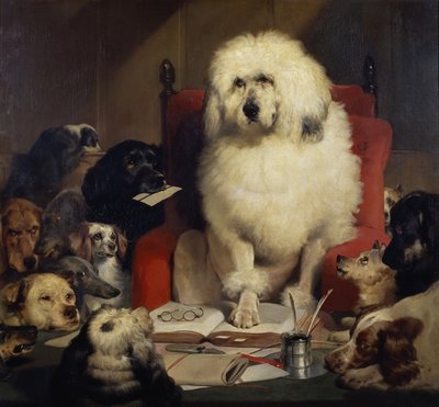 Rozprawa przysięgłych, czyli ustanawianie prawa, ok. 1840 (olej na płótnie) autorstwa Edwin Landseer