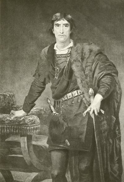 Pan Henry Irving jako Hamlet (wklęsłodruk) autorstwa Edwin Longsden Long